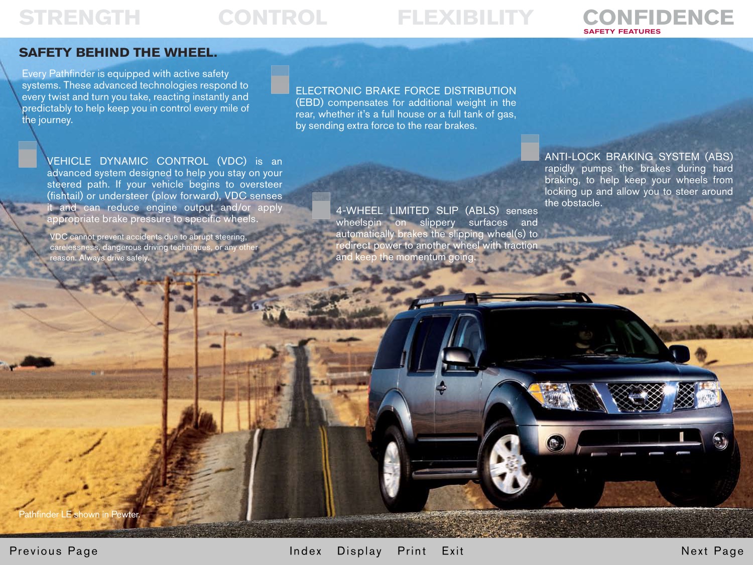 2005 Nissan Pathfinder Brochure Page 16